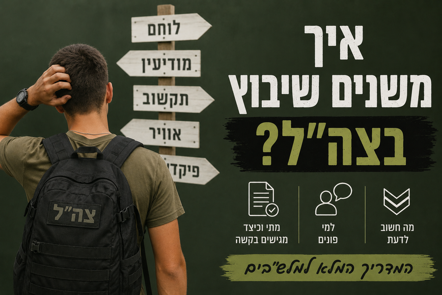 איך משנים שיבוץ בצה"ל? המדריך המלא למלש"בים (2026)