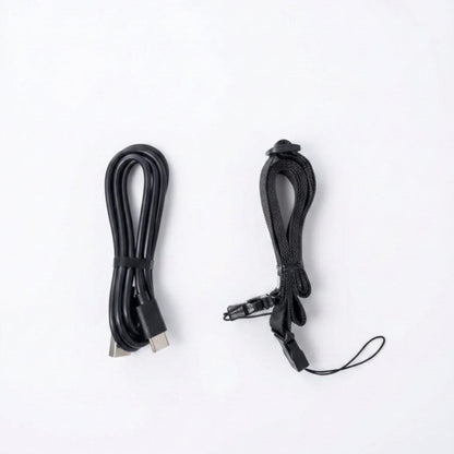 Two black cables on a white background